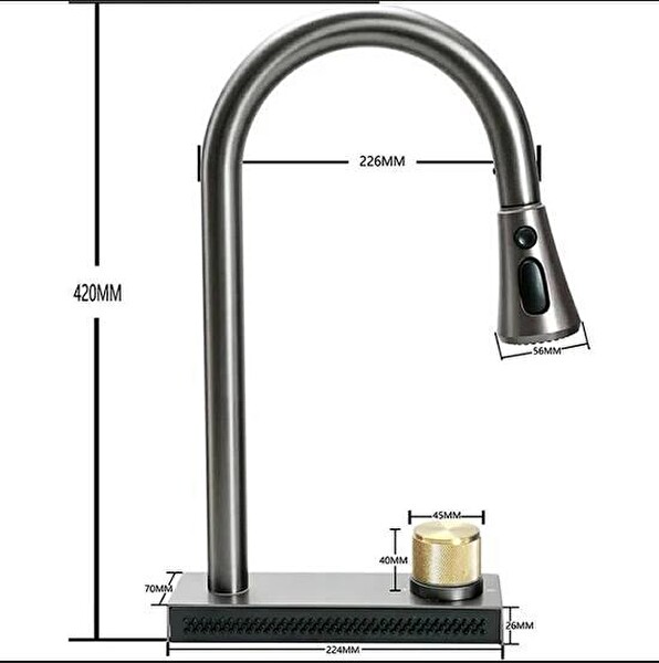 Fleko Akıllı Teknolojik Şelale Eviye Seti