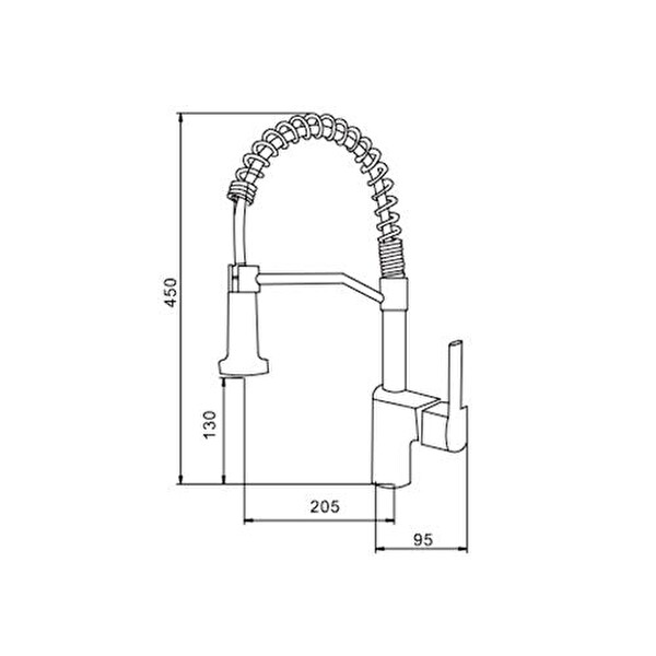 Fleko KS10S01 Spiralli Krom Mutfak Eviye Bataryası