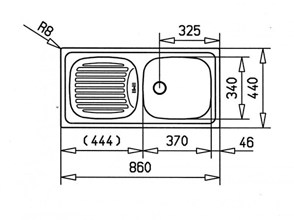 Teka EBM 45 Sol Paslanmaz Çelik Mutfak Eviyesi