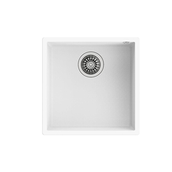 Teka Square 40.40 TG Beyaz Grani̇t Mutfak Evyesi̇