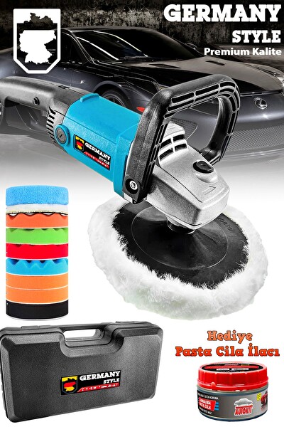 Germany Style 99880VFX 6 Kademe Devir Ayarlı Koltuk Yıkama Zımpara Pasta Cila Polisaj Makinesi
