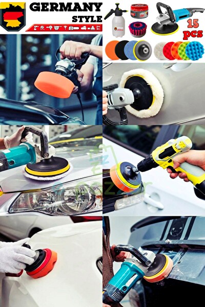 Germany Style 99880VFX 6 Kademe Devir Ayarlı Koltuk Yıkama Zımpara Pasta Cila Polisaj Makinesi