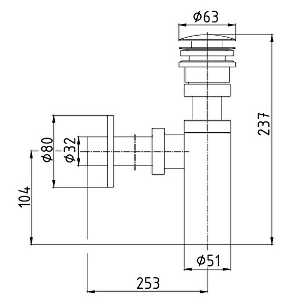 ECA Minimal Bas Bırak Eviye Lavabo Sifonu 102119056