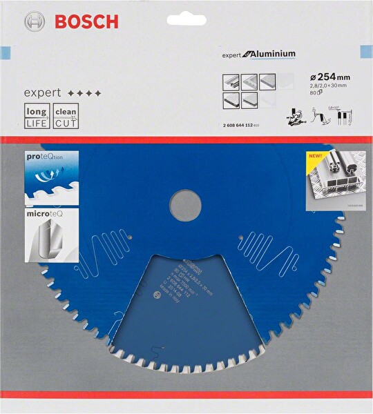 Bosch Expert Serisi Alüminyum İçin 254x30 MM 80 Diş Daire Testere Bıçağı