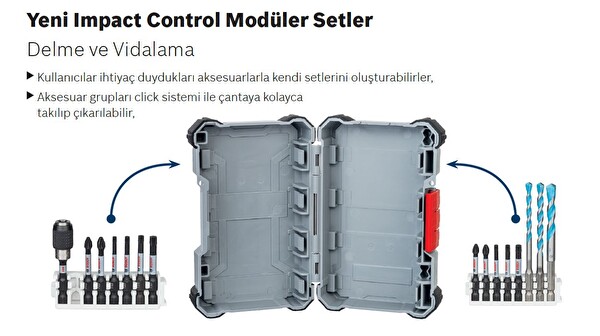 Bosch Impact Control Serisi Vidalama Ucu 8'li PH1-PH3/PZ2-PZ3 50MM