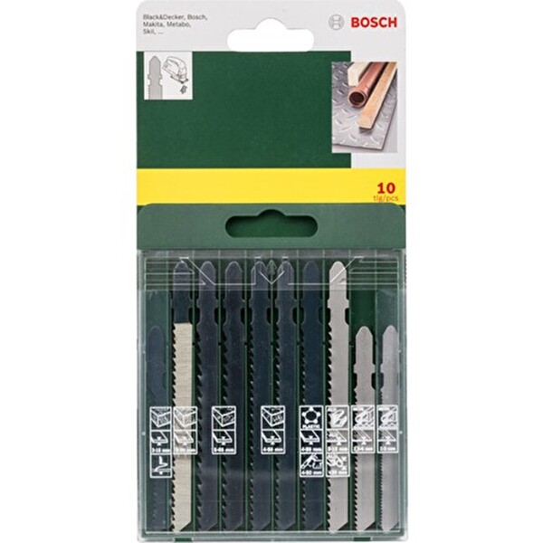 Bosch Promo 10 Parça Dekupaj Testere Seti Karışık