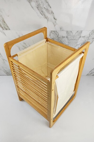 DigitHome Bambu Kirli Çamaşır Sepeti - B9017 C1-1-100
