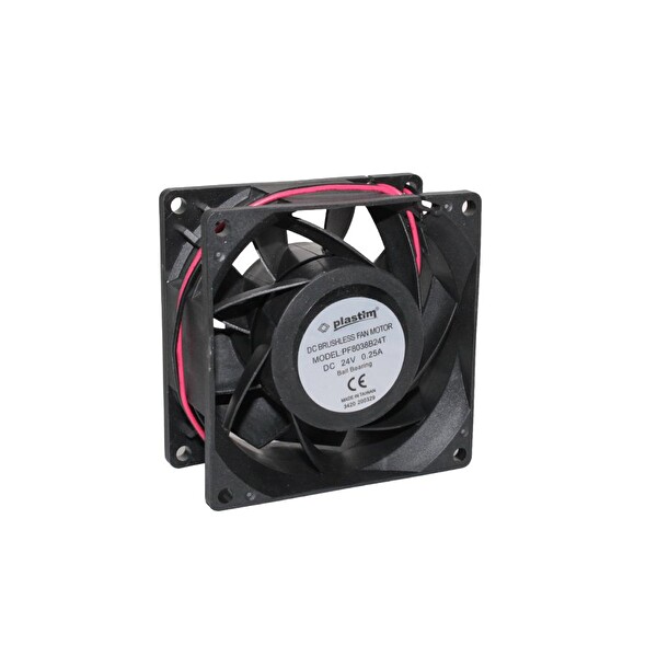 Plastim 24V DC – 80x80x38MM Bilezikli Aksiyel Fan