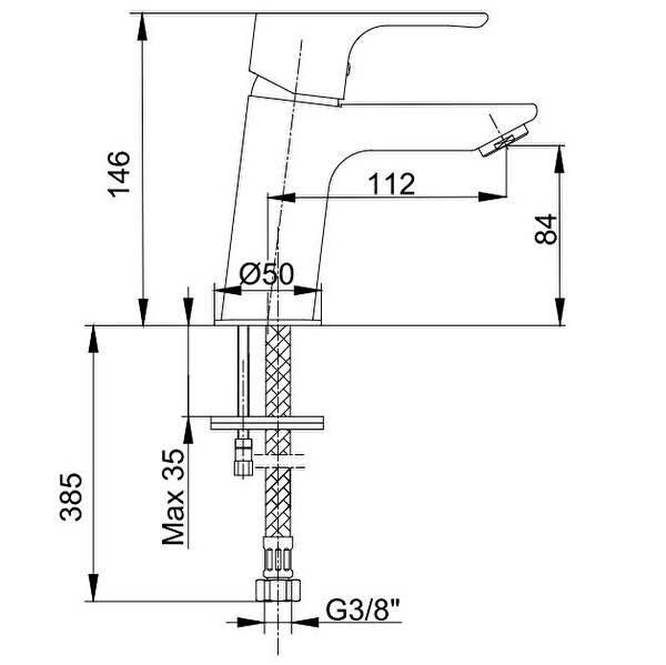 ECA Niobe 3'lü Batarya Seti (Banyo 482 - Lavabo 053 - Eviye 098)