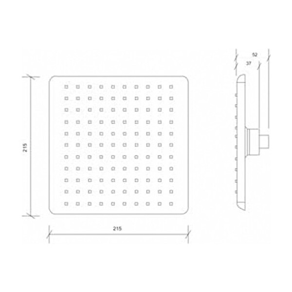 T-May Banyo Çamlıca Kare Paslanmaz Tepe Duş Seti Başlığı Krom - Beyaz