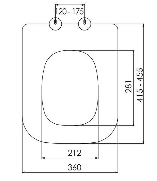 T-May Gökçe Kare Yavaş Kapanan Amortisörlü Klozet Kapağı Soft Close