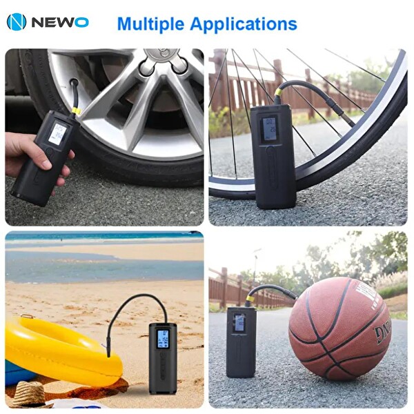 Newo AP2-P Şarjlı Işıklı Lastik Şişirme Pompası