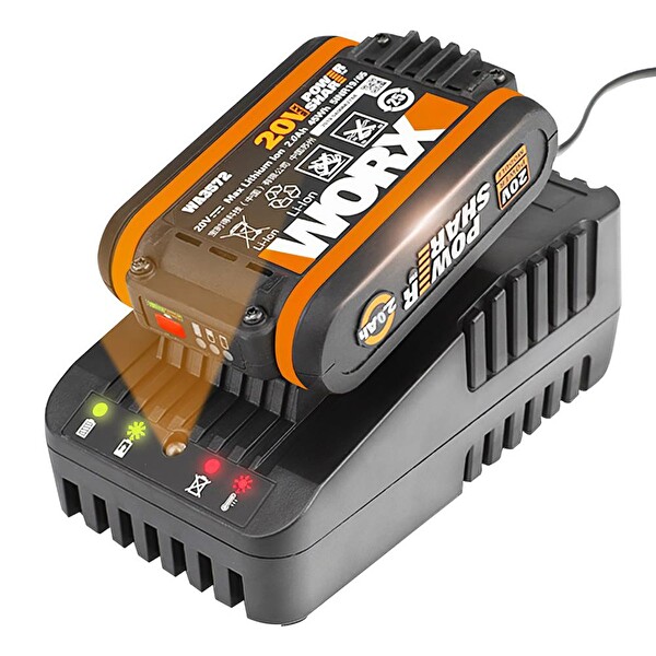 Worx WA3601 20 Volt 2.0Ah PowerShare Li-ion Akü ve Akü Şarj Cihazı