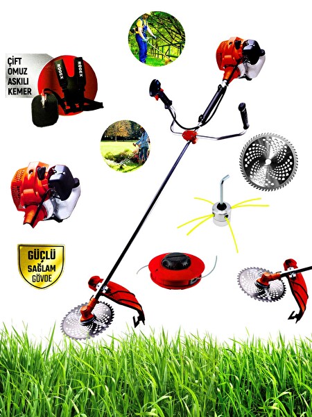 Rodex RDX9635 Benzinli Yan Tırpan Çim Ot Biçme Kesme 52CC/1.9 HP Rodex RDX9635 Benzinli Yan Tırpan Çim Ot Biçme Kesme 52CC/1.9 HP
