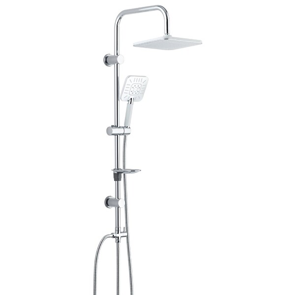 ECA Luna Banyo Bataryası - T-May Banyo Çamlıca Kare Tepe Duş Takımı Seti Paslanmaz Krom
