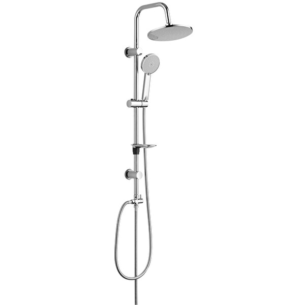 ECA Delta Banyo Bataryası - T-May Banyo Lidya Oval Tepe Duş Takımı Seti Paslanmaz Krom