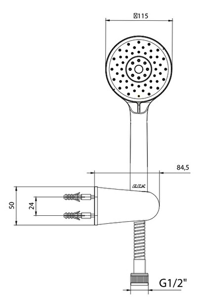 ECA Dalia Mafsallı Duş Seti Banyo Üst Takımı 102117399