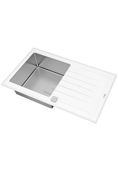 Teka Diamond RS15 1B 1D 86 Beyaz Cam Eviye