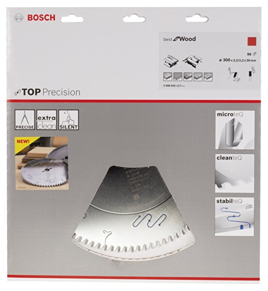 Bosch Best Serisi Hassas Kesim Ahşap için Daire Testere Bıçağı 300x30 MM 96 Diş