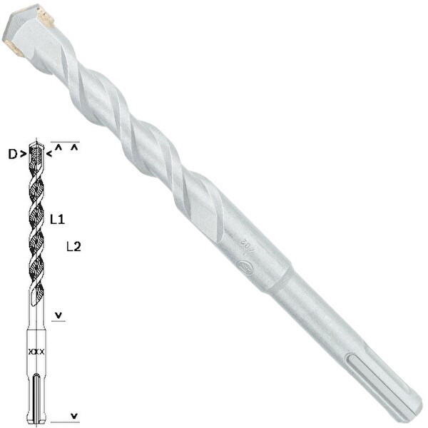 Bosch SDS-Plus-1 Matkap Uç 14x100x160 MM Taş Metal