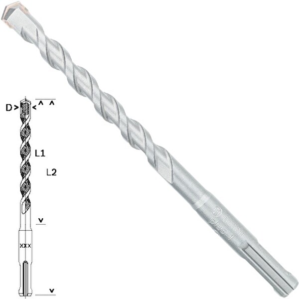 Bosch SDS-Plus-1 Matkap Uç 10x100x160 MM Taş Beton