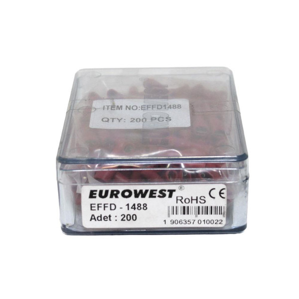 Effd Eurowest EFFD-1488 1.5 MM Dişi Faston Tip Tam İzole Kablo Ucu 200 Adet ...