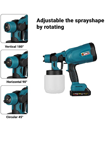Germany Style 258VFX Yüksek Basınçlı Çift Akülü Sprey Boya Püskürtme Tabancası