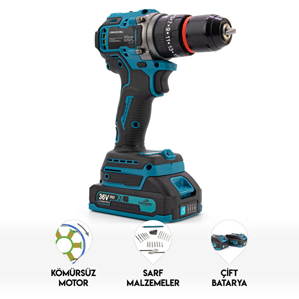 Dawreek 10 MM BLUE1 Kömürsüz Vidalama