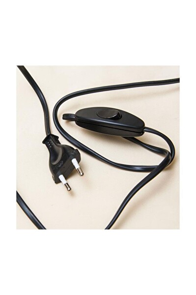 Şahnet Arapuarlı Fişli Kablo Siyah 2 M