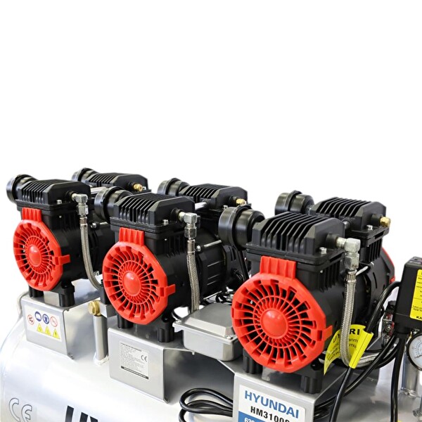 Hyundai HM3100S Sessiz ve Yağsız Hava Kompresörü 6HP 100 LT
