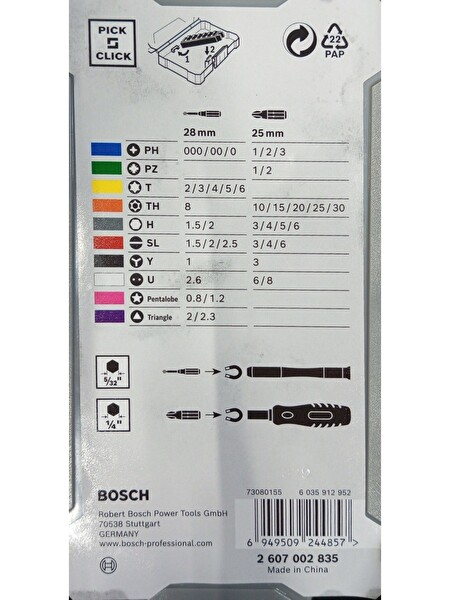 Bosch 42 Parça Hassas Vidalama Ucu Seti