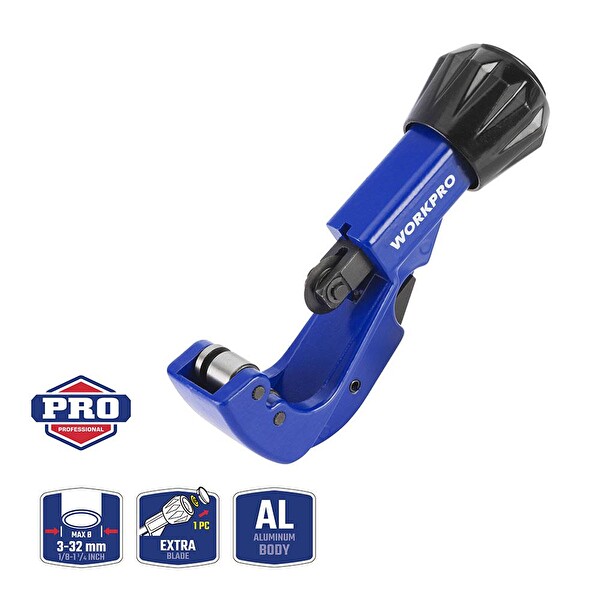 Workpro WP301005 3-32 MM Profesyonel Bakır Boru Kesme Makası - 1 Adet Yedek Bıçak