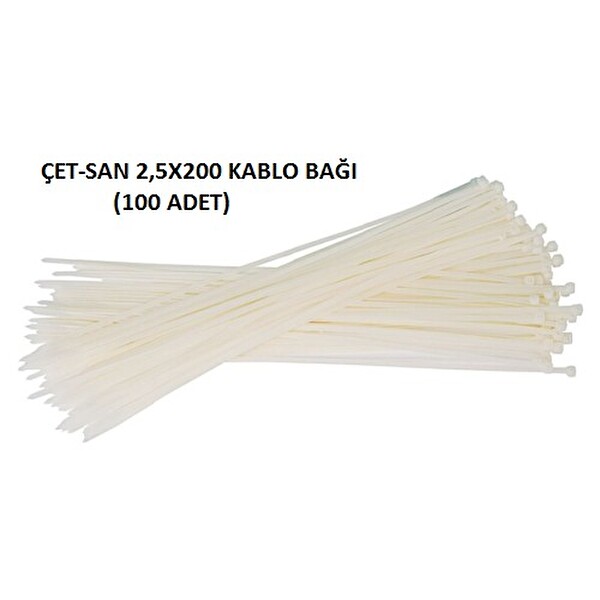 Çetsan 2.5x200 Kablo Bağı 100 Adet