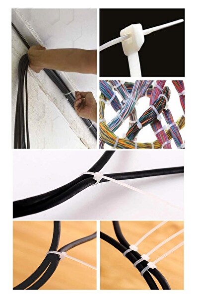 Çetsan 2.5x200 Kablo Bağı Siyah (100 Adet) - Cırt Kelepçe - Klips - Kablo Düzenleyici