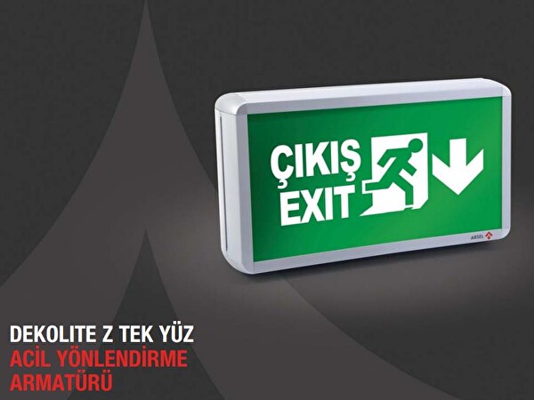 Arsel Dekolite Z Serisi Eko AE-3223-LE Sürekli ve Kesintide 180 DK Yanan 20xF LED Acil Çıkış Yönlendirme Armatürü
