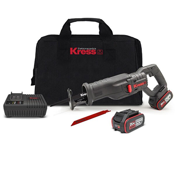 Kress KUE01 20 Volt/4.0Ah Li-ion Çift Akülü Kömürsüz Profesyonel Tilki Kuyruğu Testere