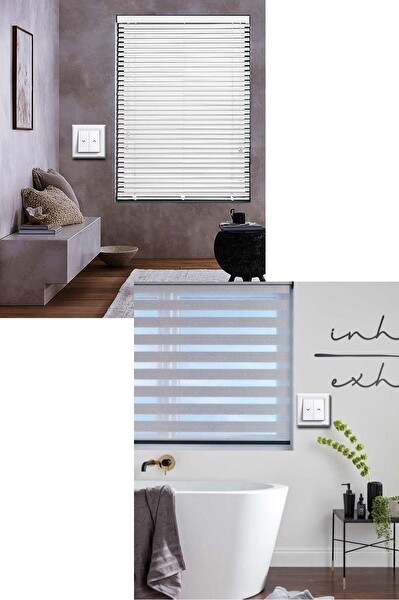 Schneider Asfora Beyaz Stor - Panjur - Jaluzi Kumanda Anahtarı Çerçeveli