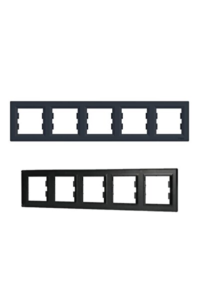 Schneider Asfora Antrasit 5'li Yatay Çerçeve