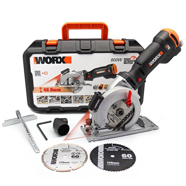 Worx WX437 800 Watt 120 MM Profesyonel Çok Amaçlı Lazerli Daire Testere