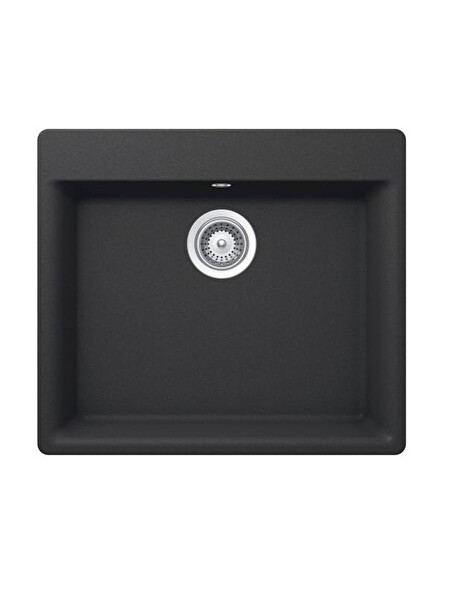 Ukinox Valente N-100 Siyah Granit S-305G Sifonlu Eviye