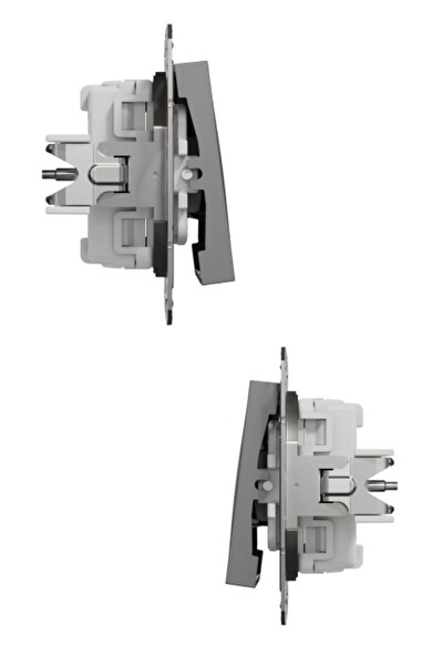 Schneider Asfora Antrasit 3'lü Anahtar - Çerçeve Dahildir