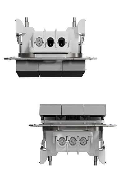 Schneider Asfora Antrasit 3'lü Anahtar - Çerçeve Dahildir