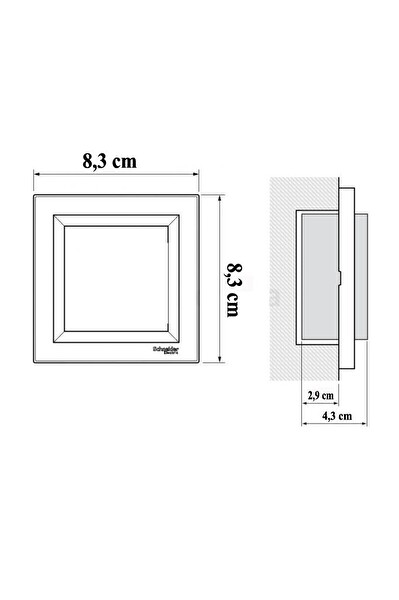 Schneider Asfora Antrasit 3'lü Anahtar - Çerçeve Dahildir
