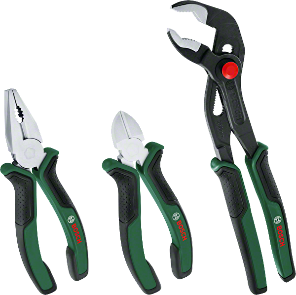 Bosch Pense Seti 3 Parça Premium (Pense - Yan Keski - Boru Anahtarı)