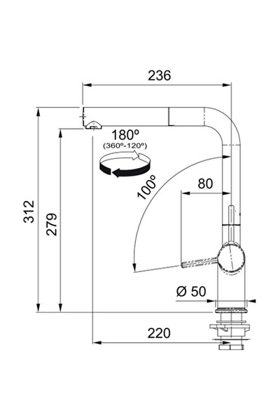 Franke Armatür Active Plus Doccia Krom