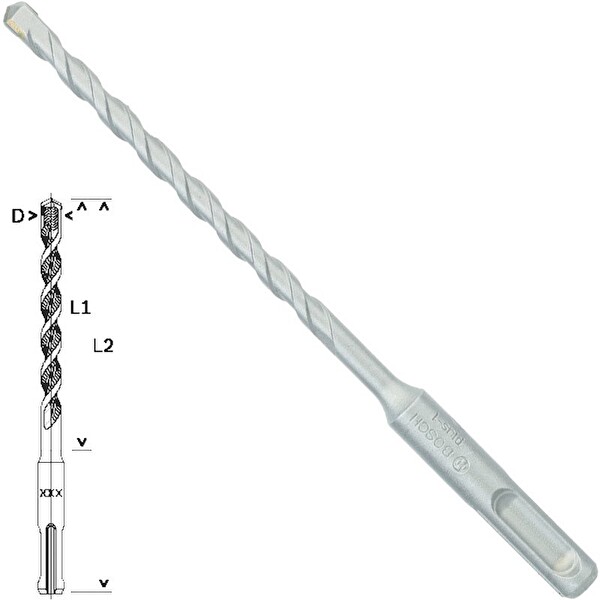 Bosch SDS-Plus-1 Matkap Uç 6.5x100x160 MM Taş Beton