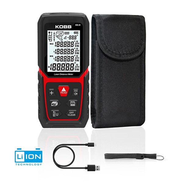 Kobb KBL50 50 M Profesyonel Li-ion Şarjlı Lazer Metre