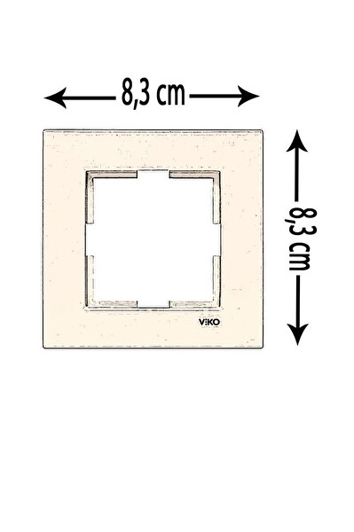 Viko Karre Krem 1'li Çerçeve