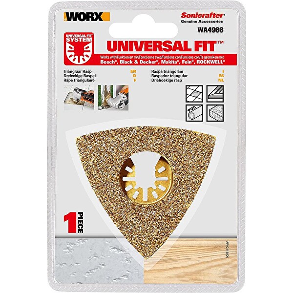 Worx WA4966 Çok Amaçlı Raspalama Makinası İçin 75x75 MM Karbür Kaplama Universal Zımpara Başlığı