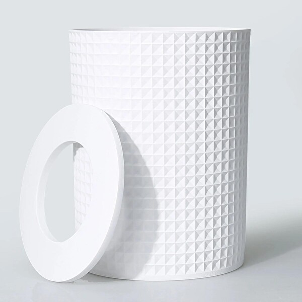 By Selim Neptune 5 Parça Polyester Banyo Seti Beyaz